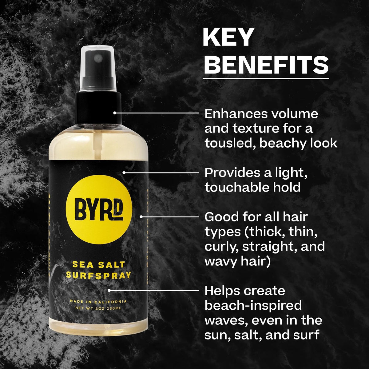 BYRD back label close-up highlighting ingredients and ingredient transparency benefit