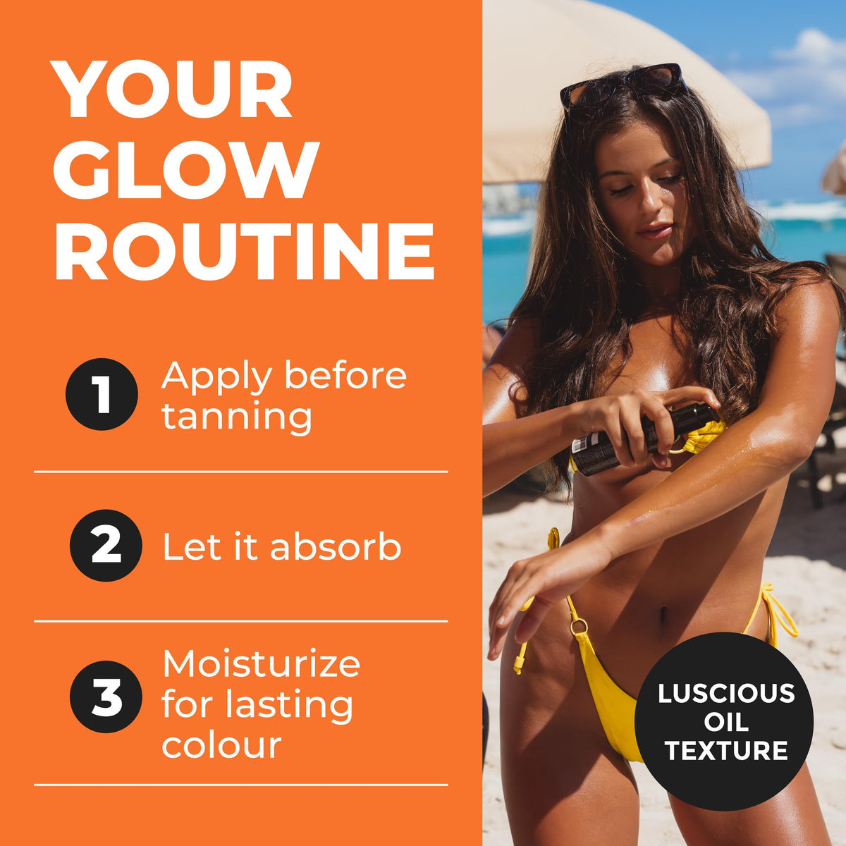 BYROKKO SHINEBROWN application in use on skin illustrating even coverage benefit