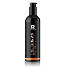 BYROKKO SHINEBROWN front bottle shot showing sleek packaging and immediate glow