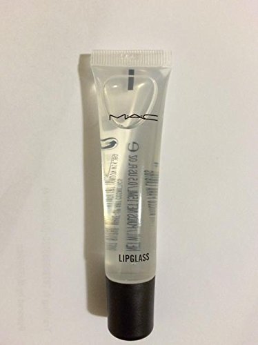 BYUP M.a.c MAC clear lipglass front view showing glossy tube and high-shine finish benefit