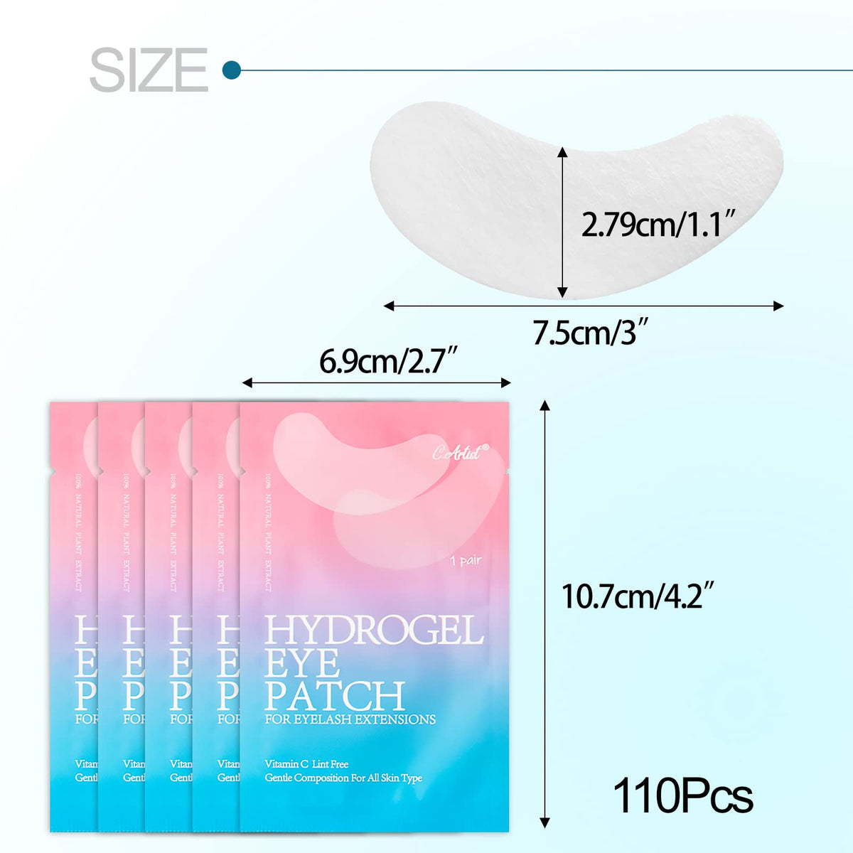 C. ARTIST size comparison in hand showing compact, easy-to-handle pairs