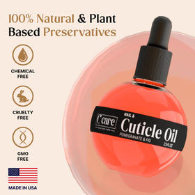 C CARE brush applying oil to cuticle for smooth nourishment