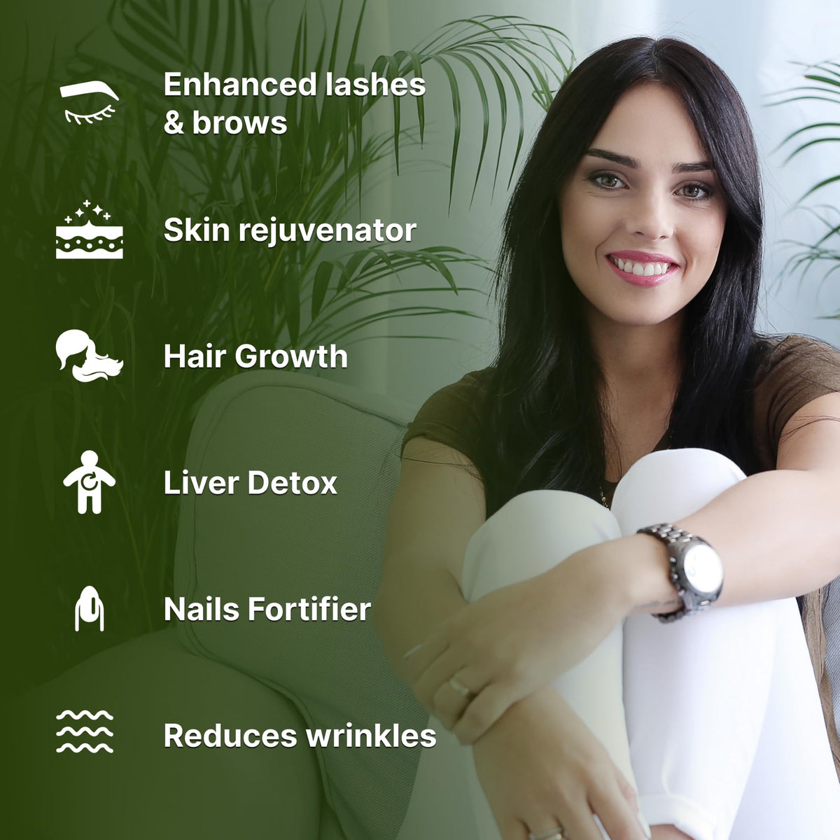 C CARE castor oil applied with spoolie on eyebrow for grooming and definition
