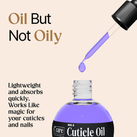 C CARE bottle on bathroom counter for spa-like relaxation and nail repair
