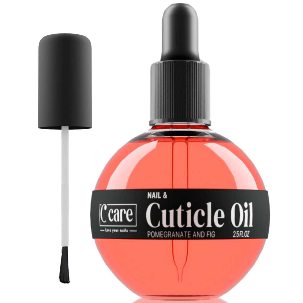 C CARE front bottle showing 2.5oz cuticle oil for daily hydration
