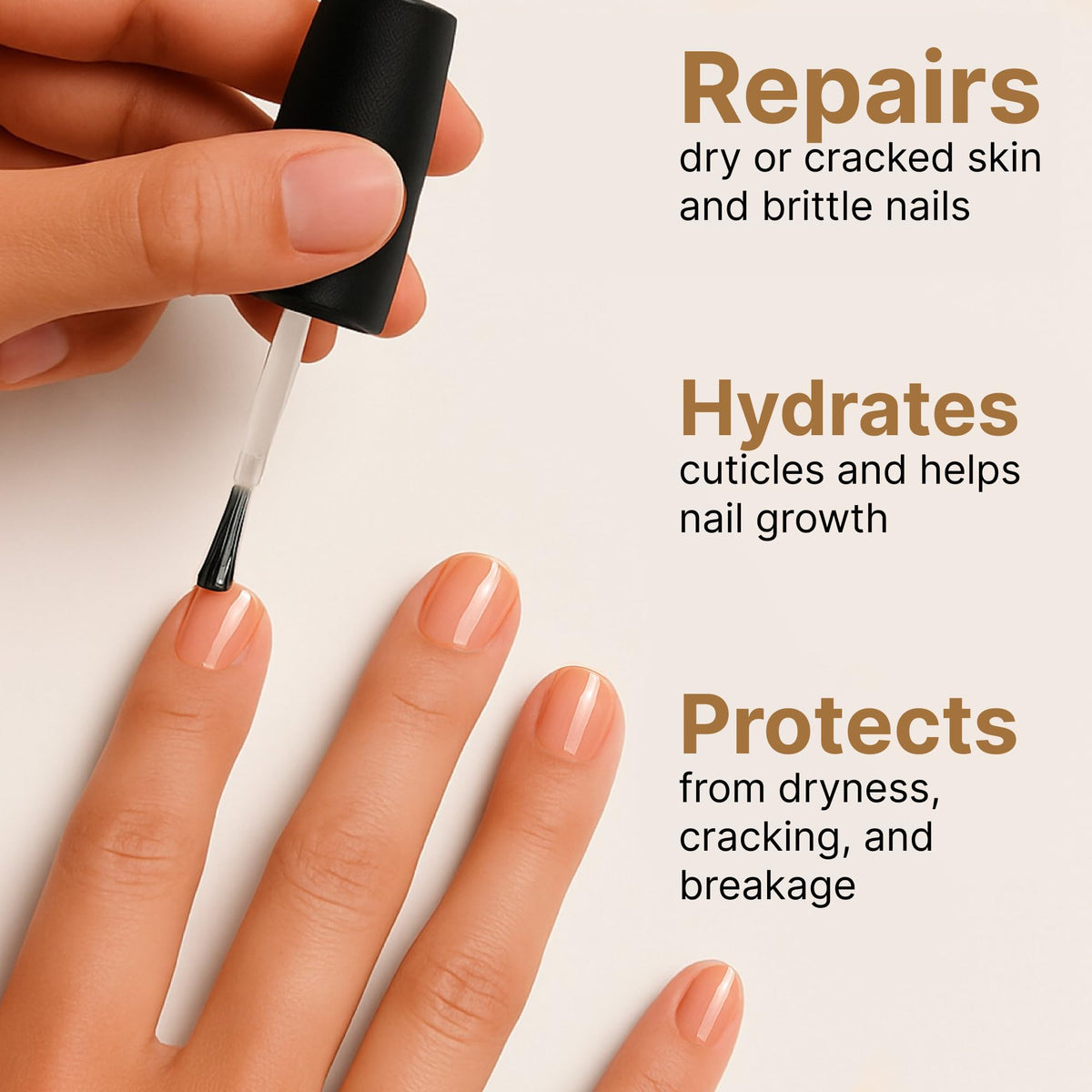 C CARE oil texture close-up showing lightweight absorption and sheen