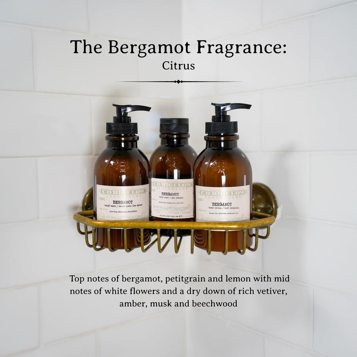 C. O. Bigelow 10.5 fl oz size comparison showing travel-friendly volume benefit