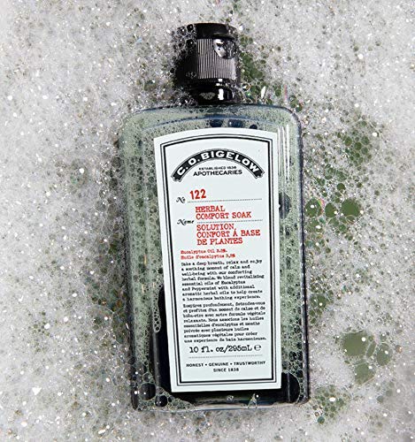 C. O. Bigelow label close-up featuring ingredients list for informed purchase benefit
