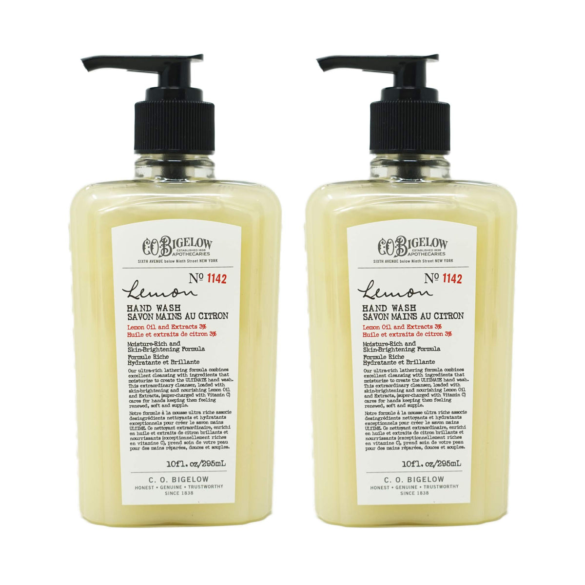 C. O. Bigelow bottle at kitchen sink for convenient daily use