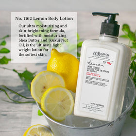 C. O. Bigelow lotion pump and cap highlighting easy dispensing and convenience