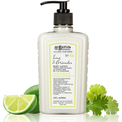 C. O. Bigelow front bottle showing lime coriander scent and label for quick ID