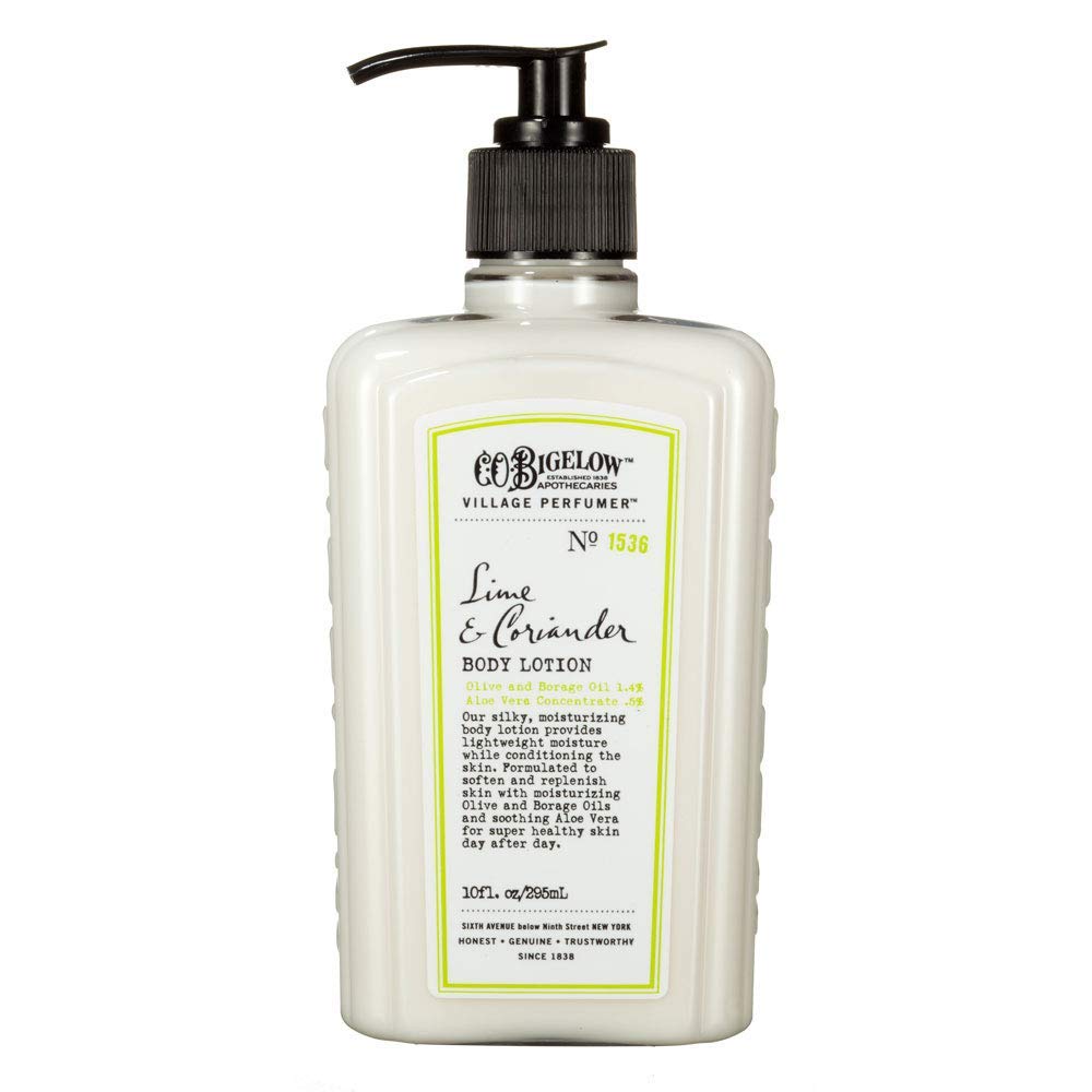 C. O. Bigelow hand applying lotion demonstrating smooth spreadability