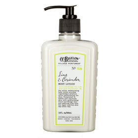 C. O. Bigelow hand applying lotion demonstrating smooth spreadability