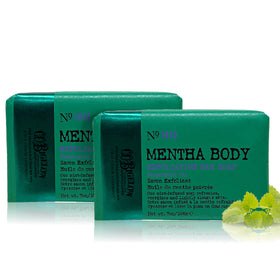 C. O. Bigelow mentha close-up of crushed walnut powder texture for gentle exfoliation benefits