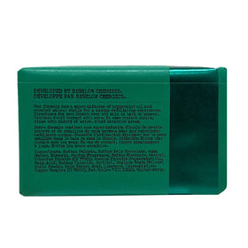 C. O. Bigelow mentha bar in shower producing lather and cooling peppermint refreshment