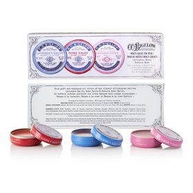 C. O. Bigelow open tin close-up showing smooth salve texture for quick hydration