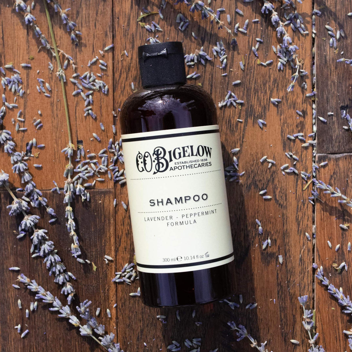 C. O. Bigelow close-up ingredient label highlighting sulfate-free benefit