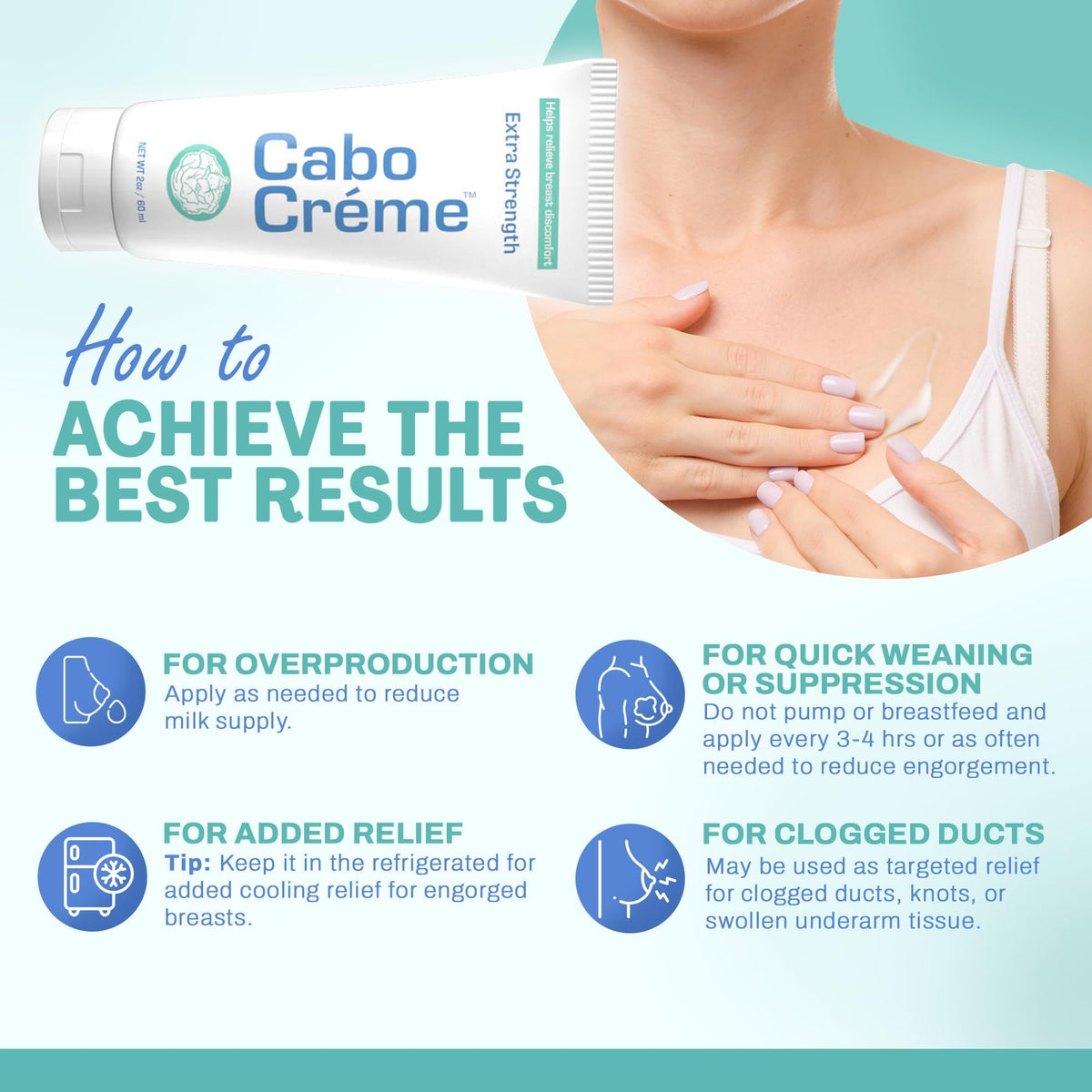 Cabocreme in hand scale displaying 2 oz container and easy portability benefit