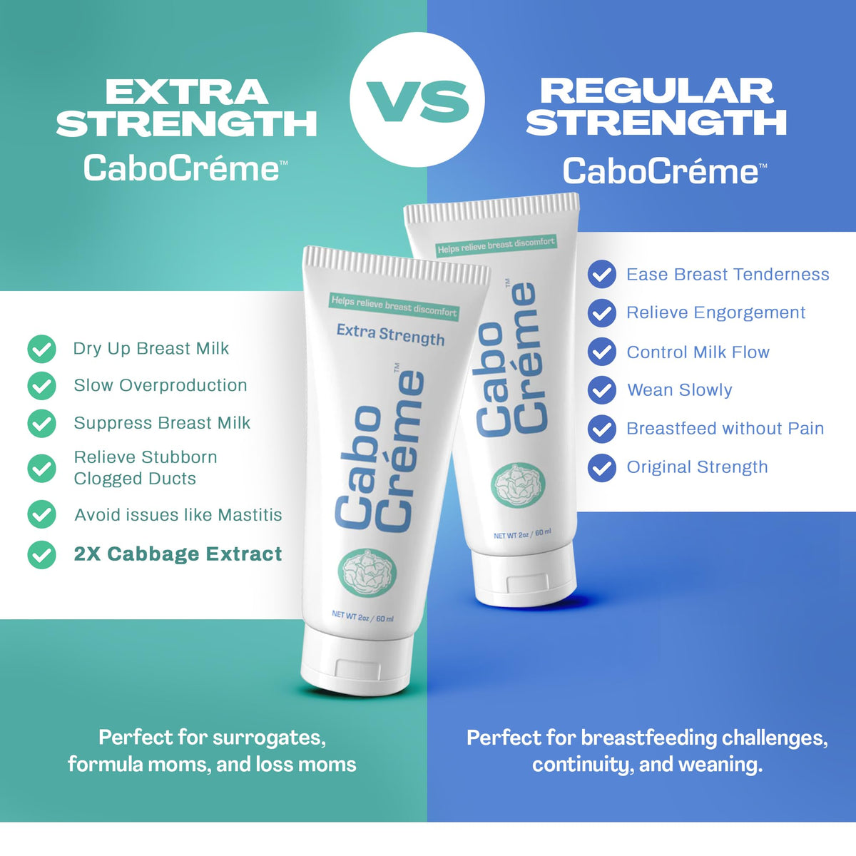 Cabocreme chilled in refrigerator illustrating extra cooling comfort option benefit