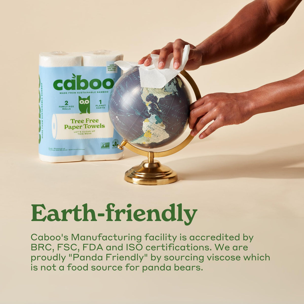 Caboo towel used on baby skin illustrating gentle, safe feel
