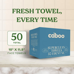 Caboo close-up of towel texture showing soft lint-free surface