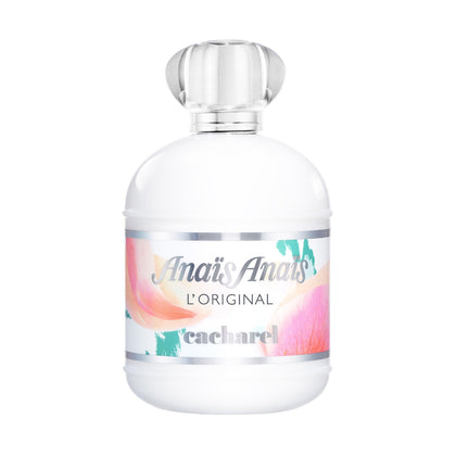 Cacharel front bottle showing white opaline design and elegant silhouette for classic presentation