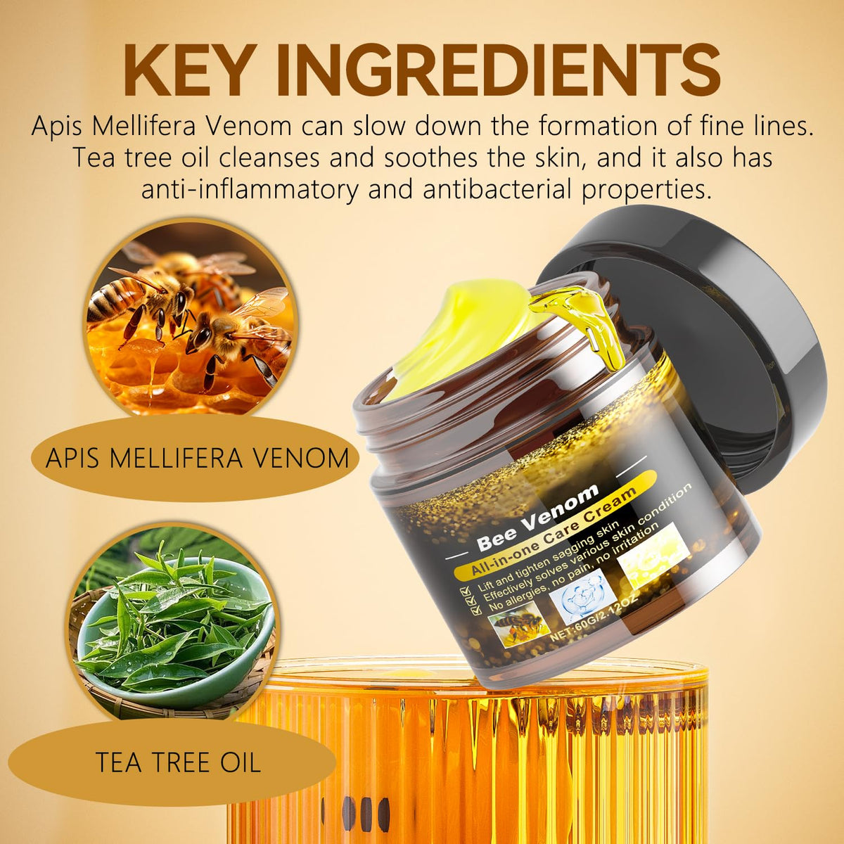 Caderno Inteligente Manuka honey and botanicals conveying natural ingredients