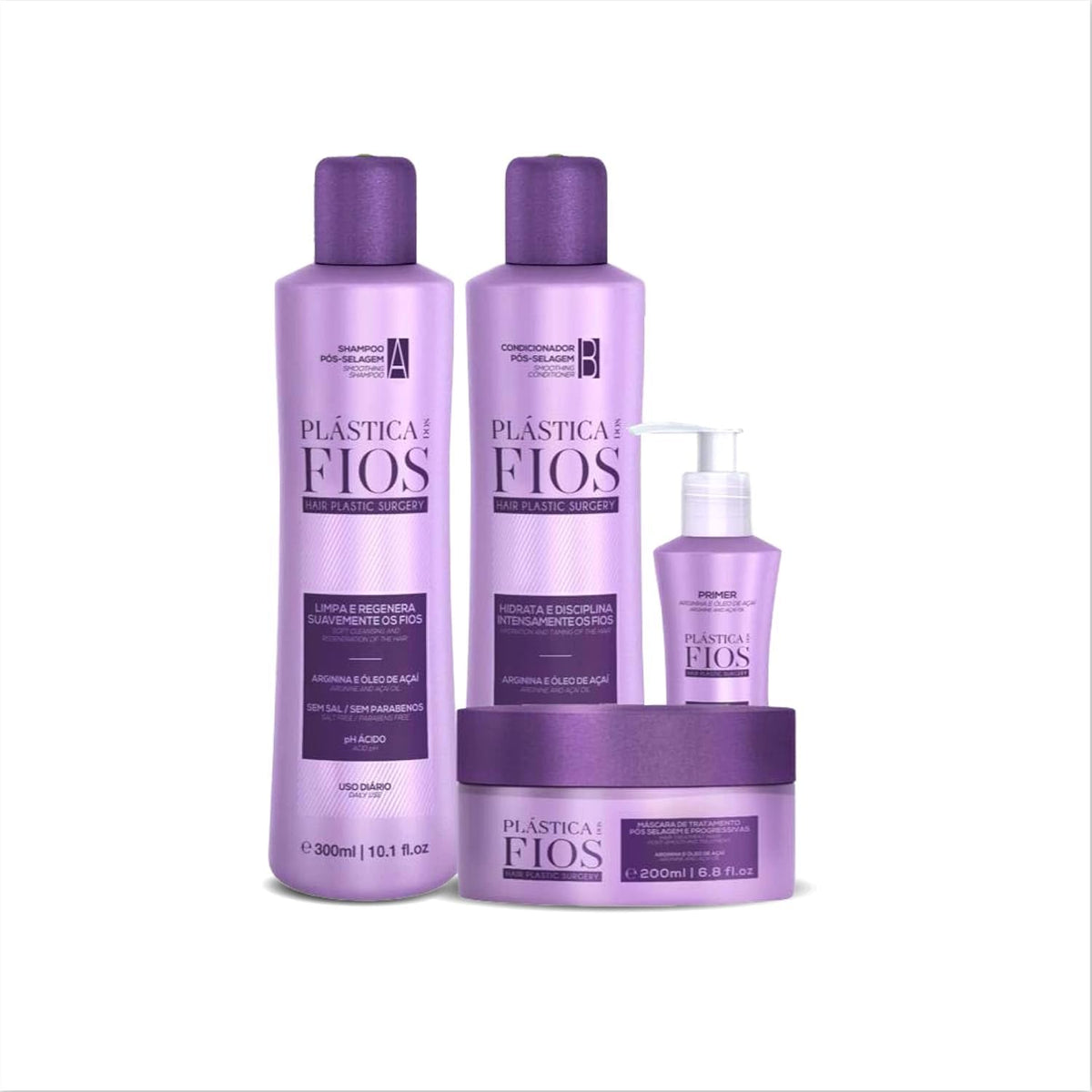 CADIVEU front packaging showing the four-piece smoothing set and benefits