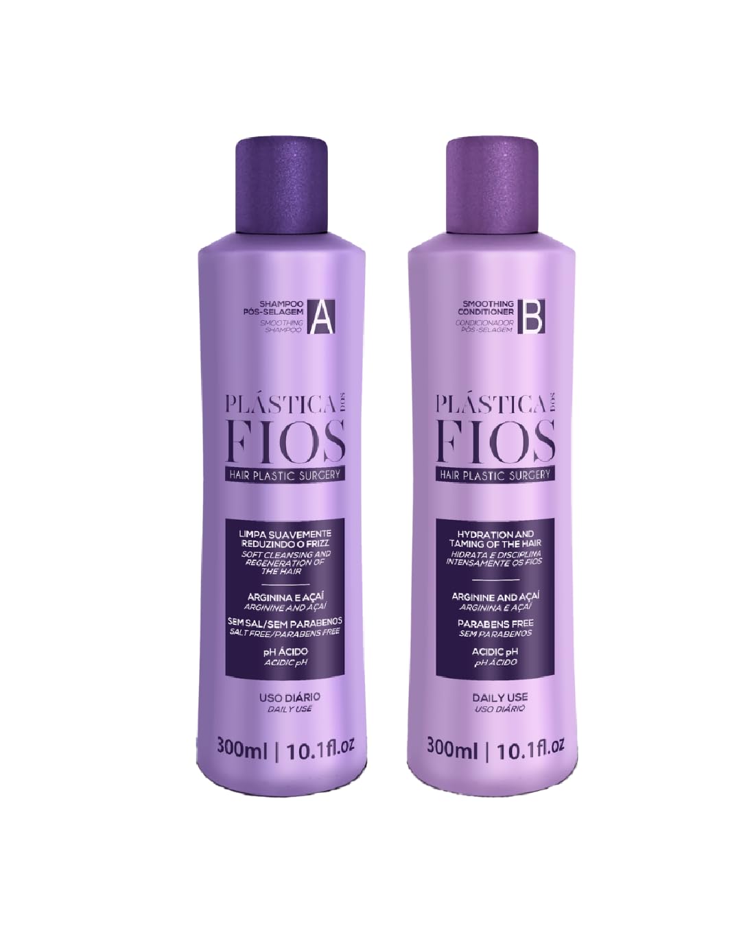 CADIVEU Plastica Dos Fios front packaging showing bottles and kit benefits