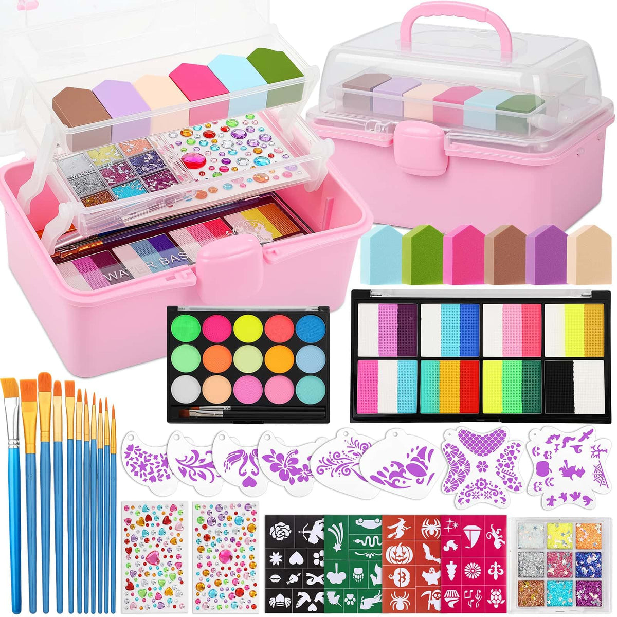Caffox open organizer box showing neatly arranged paints and tools for quick setup