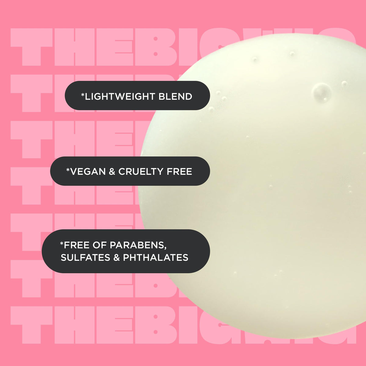 Cake Beauty Big Wig foamy lather in hand, demonstrates gentle cleansing and hydration