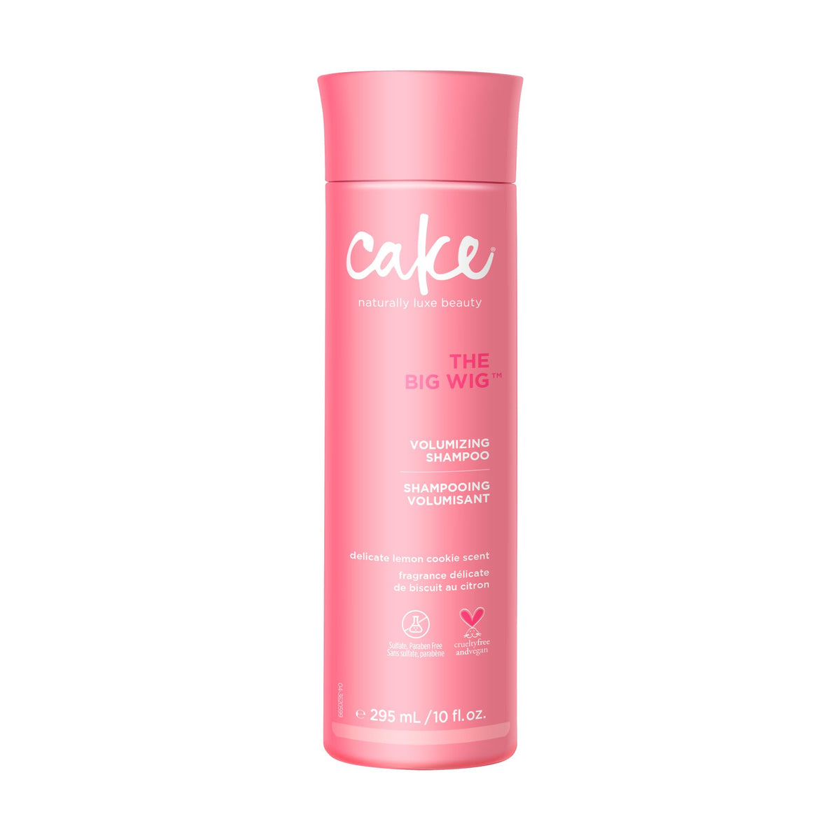 Cake Beauty Big Wig front bottle view showing size and label, promotes lightweight volume