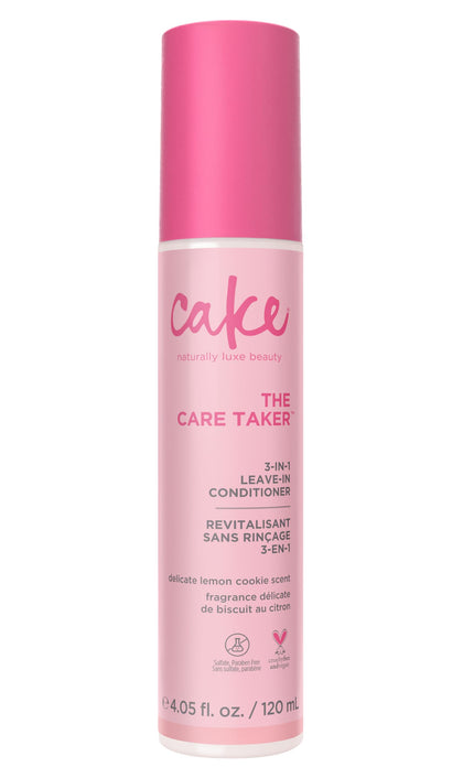 Cake Beauty The Care Taker front bottle view showing product branding and size, promotes easy styling