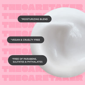 Cake Beauty bottle held in hand to show 4 fl oz scale and travel-friendly convenience
