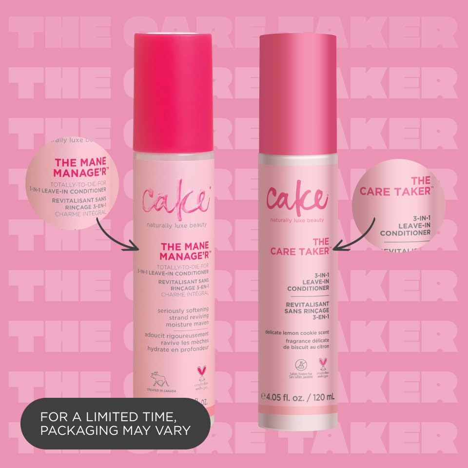 Cake Beauty spray nozzle close-up demonstrating fine mist for even lightweight coverage and detangling
