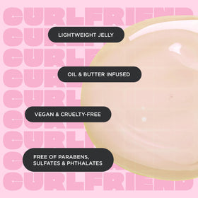 Cake Beauty Curl Crush being scrunched into damp curls, reduces frizz and defines