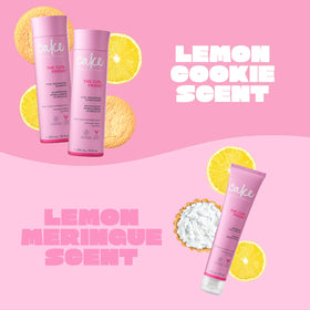 Cake Beauty conditioner being poured to show moisturizing formula that improves detangling