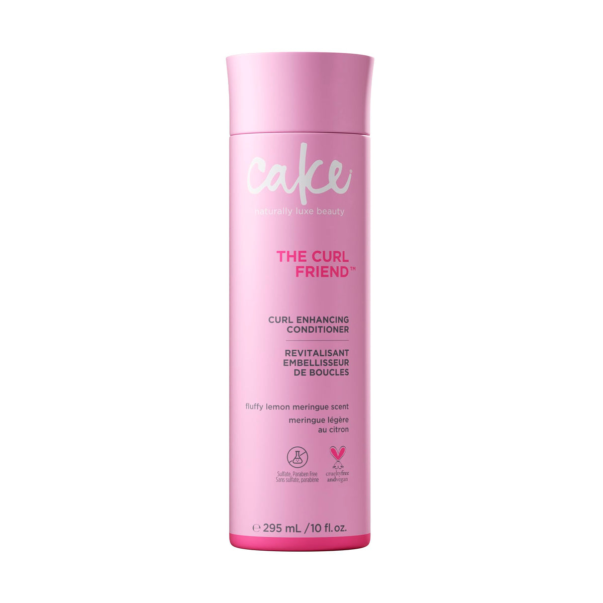 Cake Beauty front bottle view showing conditioner and benefits