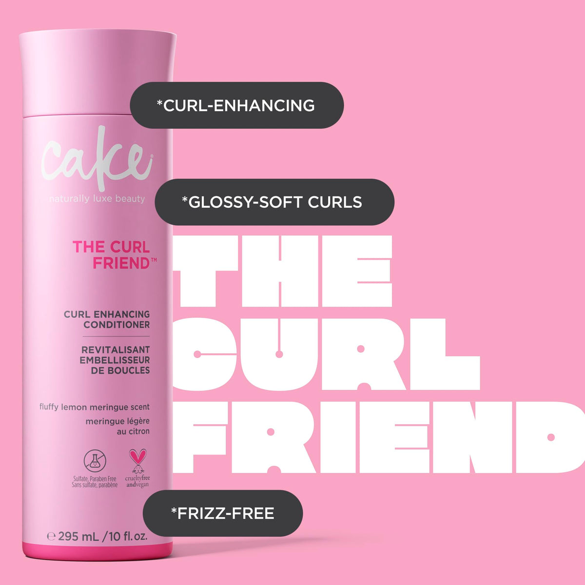 Cake Beauty conditioner applied in shower for easier detangling