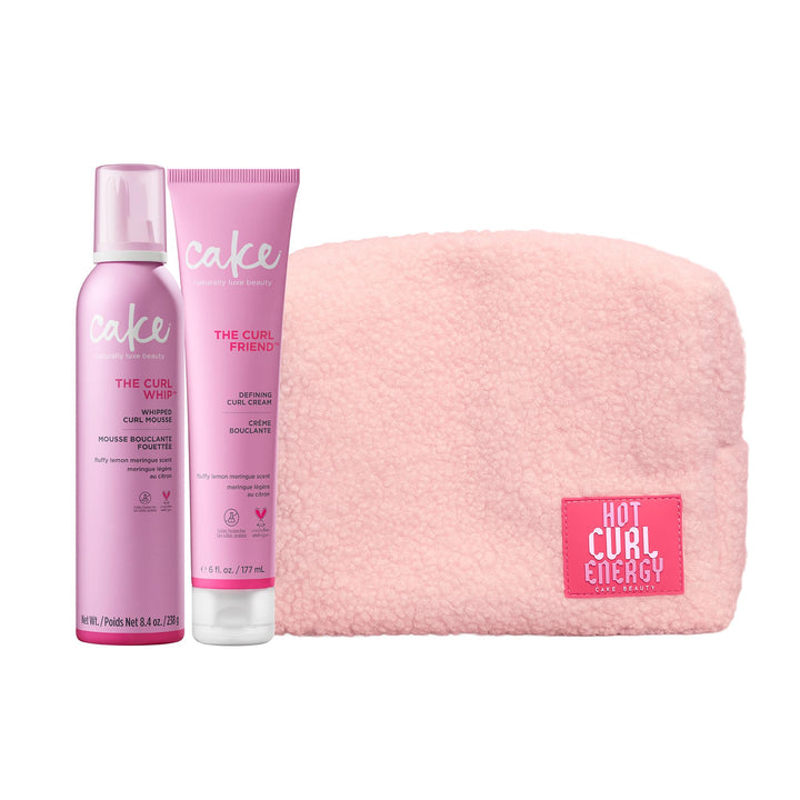 Cake Beauty front packaging showing gift set and pouch for easy gifting