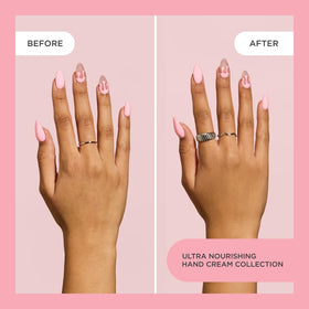 Cake Beauty hand creams styled on a bathroom shelf conveying everyday indulgent self-care