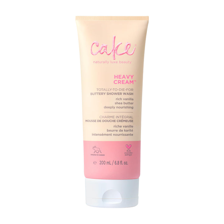 Cake Beauty front packaging showing 7 oz bottle and product name, attractive shelf appeal