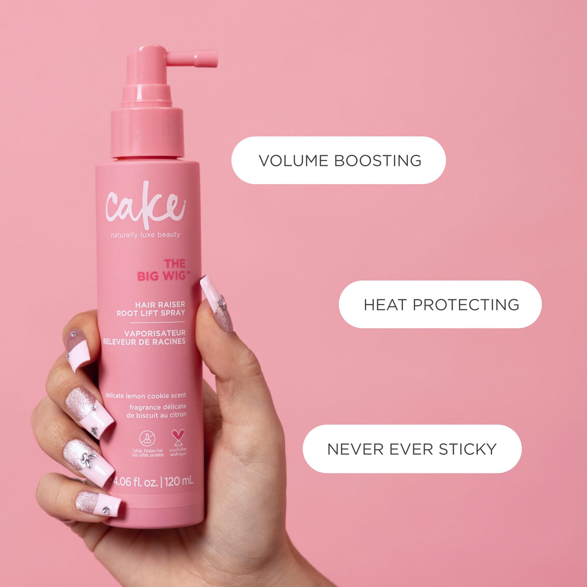 Cake Beauty ingredient label detail highlighting vegan, paraben‑free formulation benefit