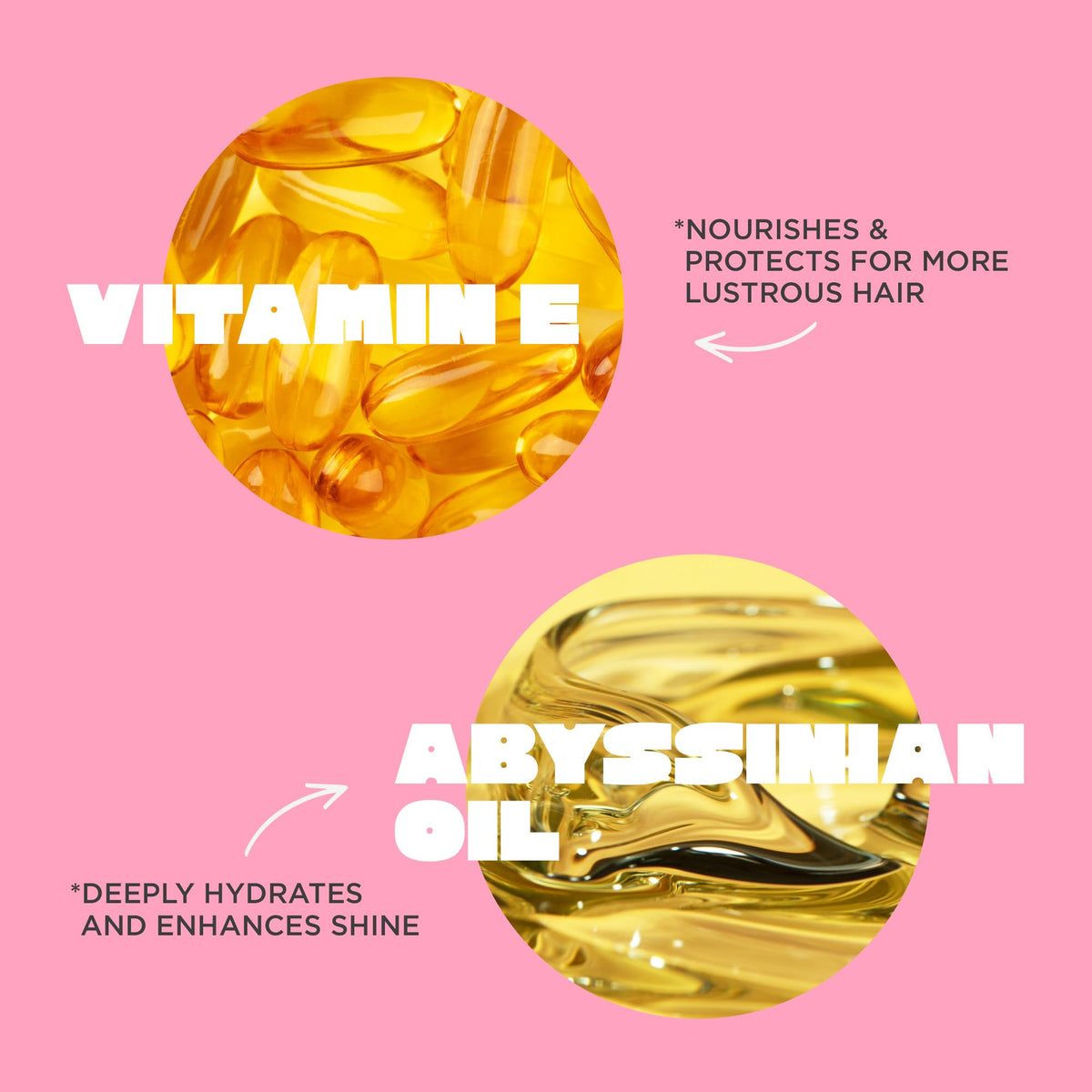 Cake Beauty ingredient label showing Vitamin E and Abyssinian oil benefits