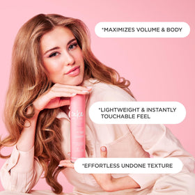Cake Beauty fine mist dispersing to show lightweight texture and instant lift
