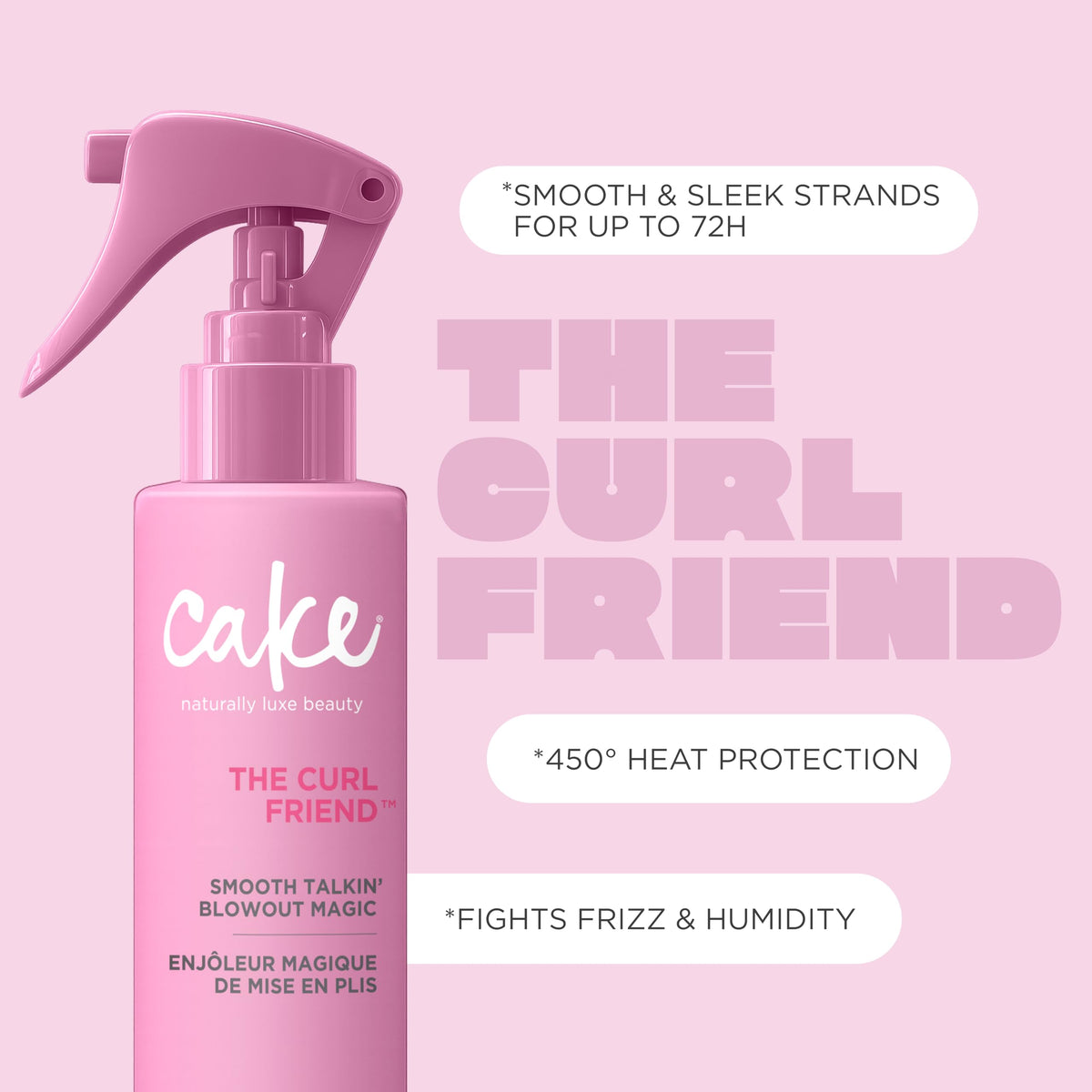 Cake Beauty fine mist texture close-up for even, lightweight application benefit