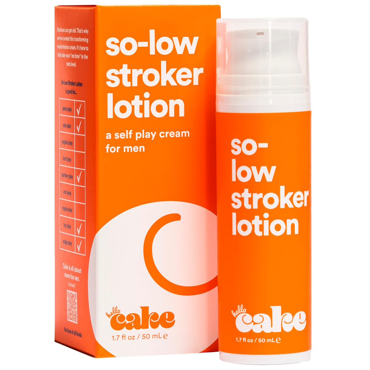 cake bottle front view showing label and travel-friendly size benefit