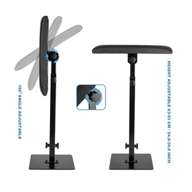 CAKMSMAO adjustable height mechanism being set to desired level for ergonomic tattooing