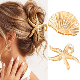 CAKURE front view of pair showing gold finish and beach design benefits