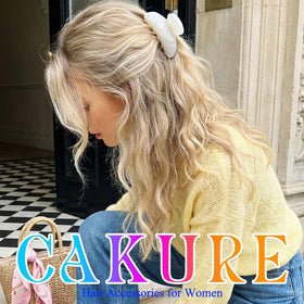 CAKURE clip holding a half-up hairstyle for stylish all-day hold